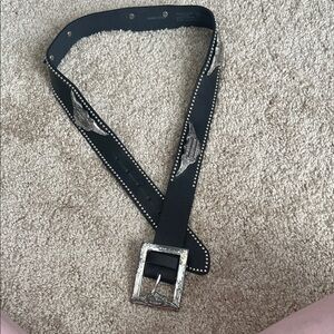 Harley-Davidson Black Belt with Silver Accents